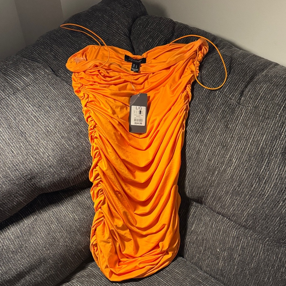 $5--(min purchase $15) Streetwear Society Bright Orange Dress